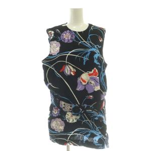 Emilio Pucci セットアップ シルク混 花柄 36 ブラック