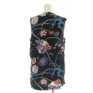 Emilio Pucci セットアップ シルク混 花柄 36 ブラック