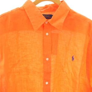 Polo by Ralph Lauren RELAXED FIT シャツ 長袖 ロゴ刺繍 XXL オレンジ /DO GY19
