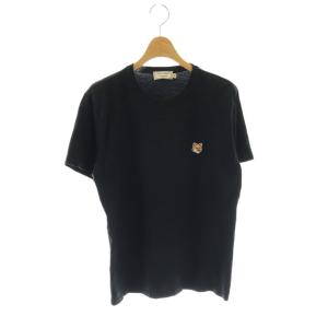 Tシャツ カットソー クルーネック ロゴワッペン S ブラック /ES GY19