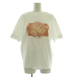 Tシャツ 半袖 ロゴ プリント クルーネック ストレッチ 34 白 ホワイト /BB GY19