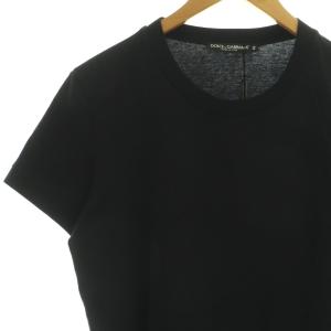 DOLCE&GABBANA Tシャツ カットソー バックロゴ クルーネック 48 ブラック /DF GY19