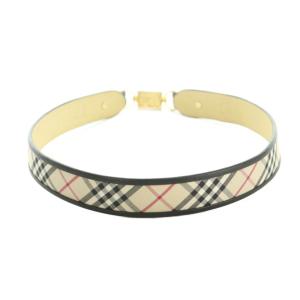 BURBERRY ベルト チェック柄 アイボリー ブラック