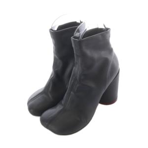 MM6 Maison Margiela ショートブーツ アンクルブーツ 37 23.5cm 24cm 黒 ブラック チャンキーヒール タビブーツ
