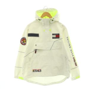 ジーンズ JEANS マウンテンパーカー ジャケット ロゴ ワッペン XS ホワイト マルチカラー /CX