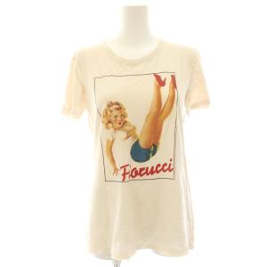 Fiorucci Tシャツ カットソー プリント 半袖 40 ベージュ /HN GY03
