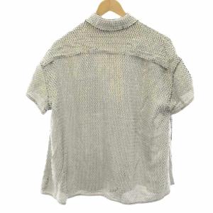 Acne Studios 14SS シャツ ブラウス 半袖 スパンコール 絹 シルク 34 シルバー色 /HN GY03
