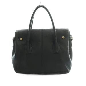 IACUCCI 2WAY トートバッグ ショルダーバッグ レザー フラップ 濃紺 /MI GY03