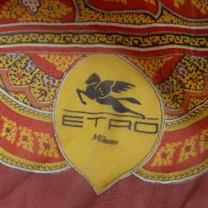 ETRO スカーフ ペイズリー柄 レッド /YO34 GY04