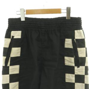COMME des GARCONS HOMME PLUS チェッカーフラッグ柄ハーフパンツ ショート XS 黒 ブラック 白 ホワイト /SS OS
