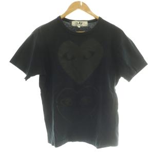 Tシャツ カットソー 半袖 ビッグハート L 黒 ブラック /SS OS GY12
