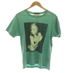 Tシャツ カットソー 半袖 DESTROY ALL MONSTERS プリント ヨレ加工 M ミントグリーン