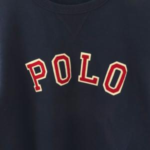 POLO RALPH LAUREN トレーナー スウェット 長袖 ロゴ 裏起毛 L ネイビー /DF GY12