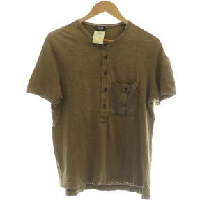 ヘンリーネックTシャツ カットソー 半袖 イタリア製 34/48 茶 ブラウン /SS OS GY12