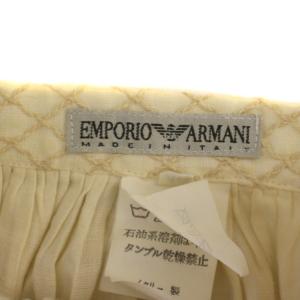 EMPORIO ARMANI フレアスカート ロング リネン 40 ベージュ /BM GY99
