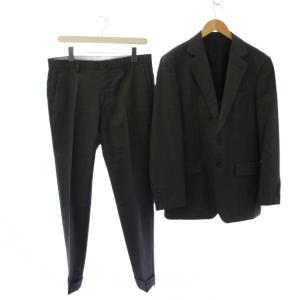 DORMEUIL スーツ セットアップ 上下 テーラードジャケット スラックスパンツ ジップフライ ストライプ