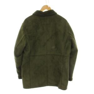 CROCODILE フェイクムートンコート ショート アウター L カーキ /YM GY18