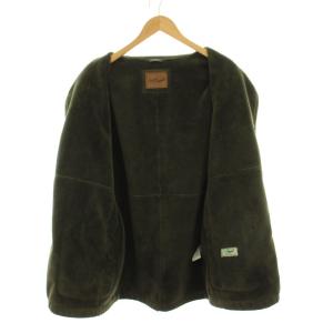 CROCODILE フェイクムートンコート ショート アウター L カーキ /YM GY18