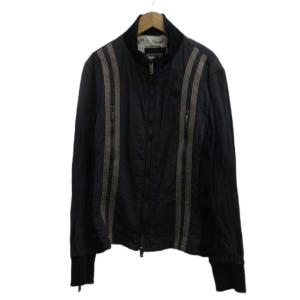ジャケット ブルゾン 上着 48 黒 ブラック ライン 長袖 スタンドカラー VB0427 /PP GY19
