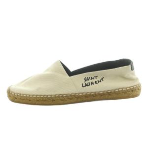 SAINT LAURENT PARIS エスパドリーユ スリッポン 42 27.0cm オフホワイト /MI GY19