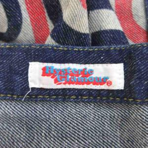 HYSTERIC GLAMOUR デニムスカート F インディゴ マルチカラー パッチワーク 総柄 ロング丈 初期タグ 2AK-0650
