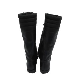 DIESEL ロングブーツ レザー ダブルジップ 39 黒 ブラック /SM35 GY19