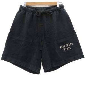 ショートパンツ スウェットショーツパンツ ハーフパンツ 短パン XS 黒 ブラック プリント /HO10