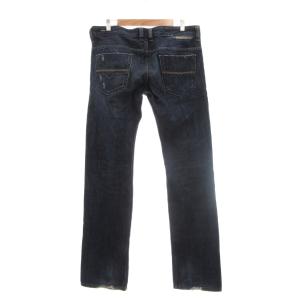 DIESEL SAFADO デニム ジーンズ 32 ダメージ加工 インディゴネイビー ストレート ボタンフライ /SX