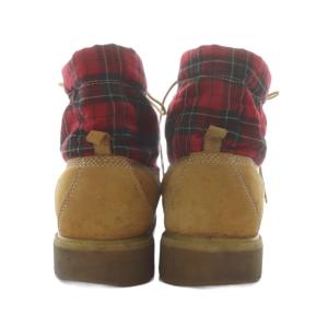Timberland ブーツ ショート チェック スエード US9 ブラウン /YO38 GY01
