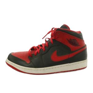 AIR JORDAN 1 MID スニーカー US10.5 レッド ブラック