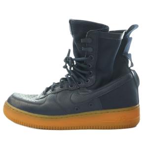 SF Air Force 1 High Navy Gum スニーカー
