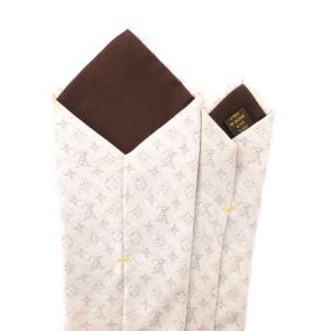 LOUIS VUITTON ネクタイ レギュラータイ 絹 シルク モノグラム 総柄 白 ホワイト ライトブルー /JS GY03