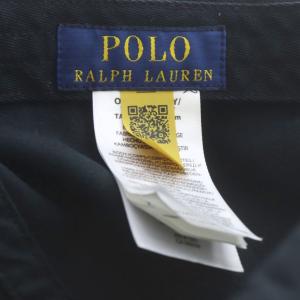 POLO RALPH LAUREN 帽子 野球帽 キャップ ロゴ 刺繍 コットン ブラック /YO4 GY12