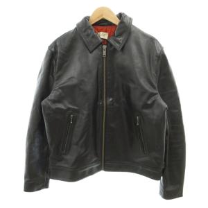 EDDY LEATHER JACKET L ブラック