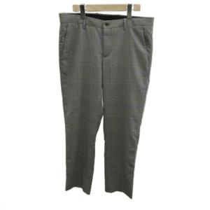 パンツ ウール グレンチェック 48 グレー ブルー