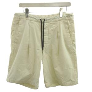 ハーフパンツ 48 オフホワイト タック入り ドローストリング 無地 /NP GY19