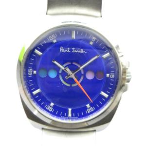 ジャンク品 F335-T010482 ファイブアイズ 腕時計 ウォッチ クォーツ 青文字盤 シルバー色