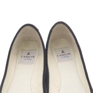 LANVIN パンプス リボン バレエシューズ 24cm 黒 ブラック /SR GY04