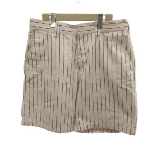 Work Short Stripe ハーフパンツ 32 ピンク ブラック