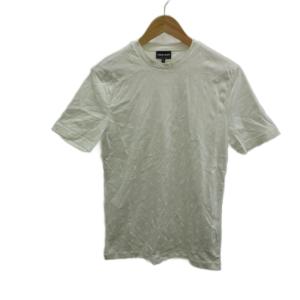 Tシャツ 48 白 ホワイト ロゴジャガード 半袖 クルーネック /KK GY19