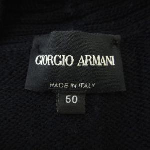 GIORGIO ARMANI ニット セーター ウール 50 ダークネイビー