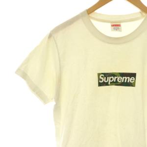 Supreme box logo tee camo Tシャツ S ホワイト