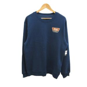 リンウッド クルーネックスウェット トレーナー L 青 ブルー ロゴプリント 長袖 22176 /RY