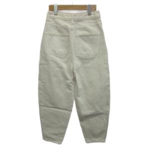 nagonstans コットンパンツ 36 白 ホワイト ハイウエスト バルーンシルエット フルレングス 470CS211-5190
