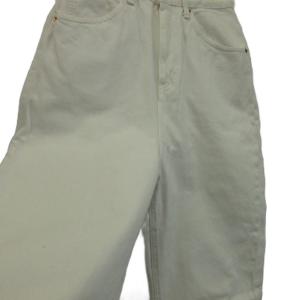 nagonstans コットンパンツ 36 白 ホワイト ハイウエスト バルーンシルエット フルレングス 470CS211-5190
