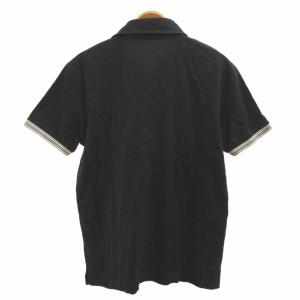 BURBERRY BLACK LABEL ポロシャツ 3 黒 ブラック ロゴ刺繍 半袖 トップス BMV22-626-09 /YU GY12