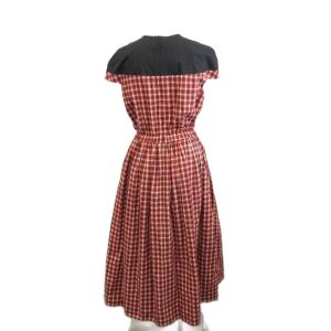 FENDI チェック柄ワンピース 38 レッド ブラック ホワイト