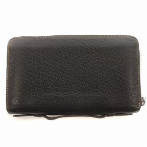 COACH オーガナイザー 長財布 ウォレット トラベル ラウンドファスナー ダブルジップ レザー 黒 ブラック F87104