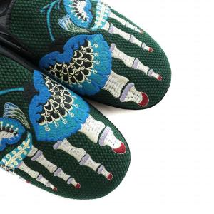 LOEWE エンブロイダリー スリッパ Embroidered Slipper スリッポン モカシン ロゴ フラット 刺繍 36 23cm