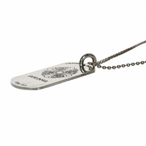 CHROME HEARTS ニューヨーク限定 セグメンテッドスクロール ネックレス ドッグタグ ボールチェーン シルバー
